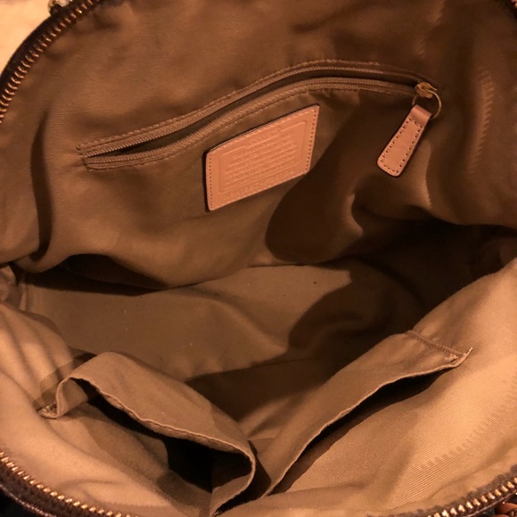 Authentic Coach Brown/Tan Payton Cora Satchel - Picture 4 of 6